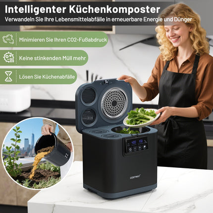 Elektrischer Küchenkomposter, 4 l Fassungsvermögen, Geruchsfilter
