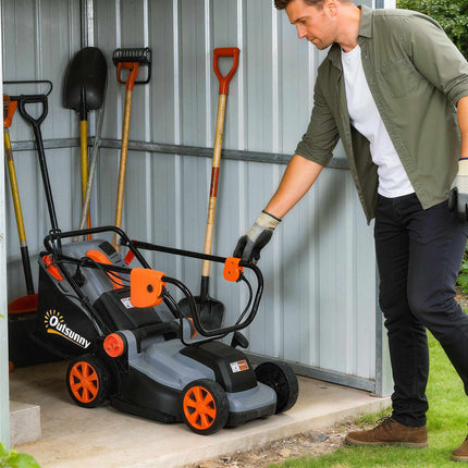 Electric Lawn Mower, 34cm Width, 1200W Motor