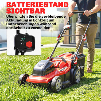Electric Lawn Mower, 40cm Blade, 36V Brushless Motor