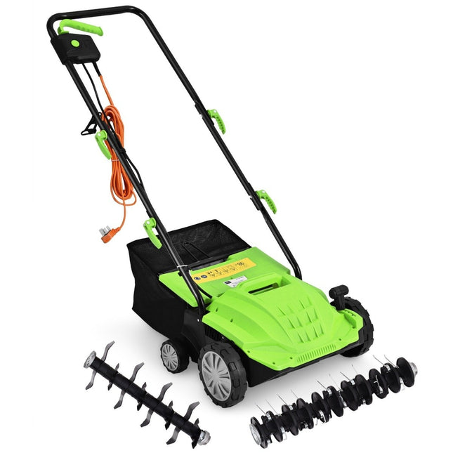 Elektrischer Rasenvertikutierer und -lüfter, 1500W, 30L Sack, 32cm Breite