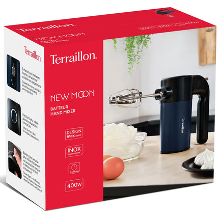 Handmixer, 400W, 5 Geschwindigkeitsstufen + Turbostufe, Mitternachtsblau