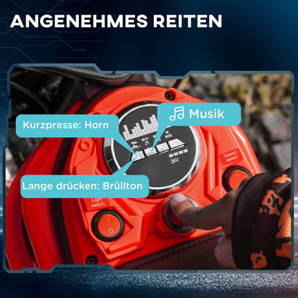 Moto électrique pour enfants avec moteur 24 V 350 W, vitesse 8-16 km/h, pneus pneumatiques 12 pouces, moto électrique avec phare musical, moto cross pour enfants de 8 à 12 ans, rouge |