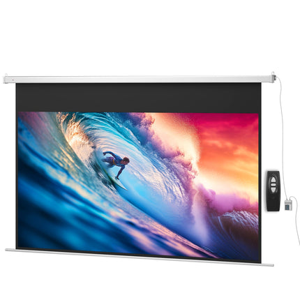 Electric Projector Screen 120 Inch 16:9, Remote Control