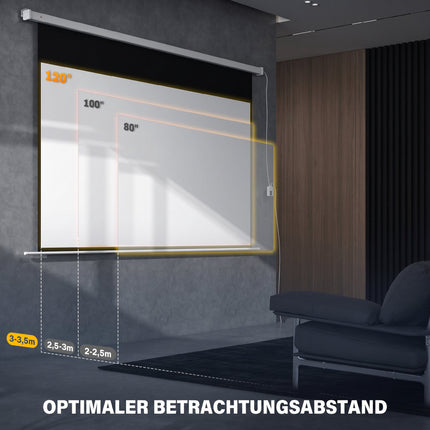 Electric Projector Screen 120 Inch 16:9, Remote Control