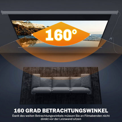 Electric Projector Screen 120 Inch 16:9, Remote Control