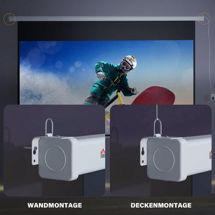 Electric Projector Screen 120 Inch 16:9, Remote Control