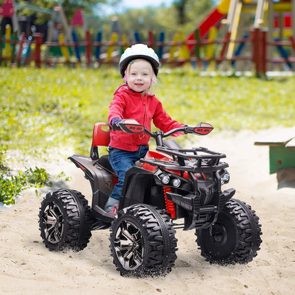 Elektro Kinderquad 12V, Scheinwerfer, USB & MP3, Rot