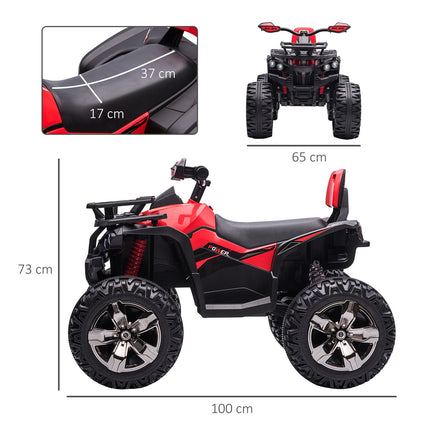 Elektro Kinderquad 12V, Scheinwerfer, USB & MP3, Rot