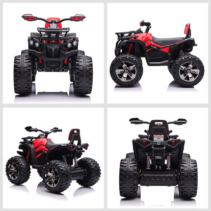 Elektro Kinderquad 12V, Scheinwerfer, USB & MP3, Rot