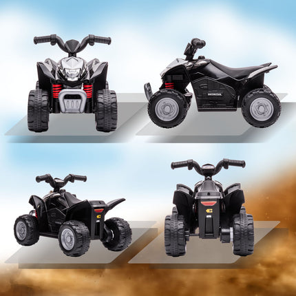 Elektro-Quad für Kinder mit LED-Lichtern und Hupe, schwarz