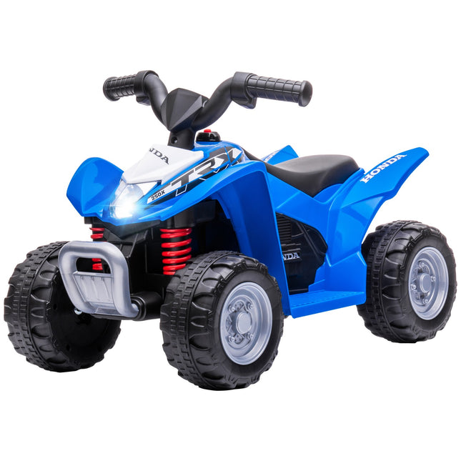 Elektro-Kinderquad mit LED und Hupe, metallicblau