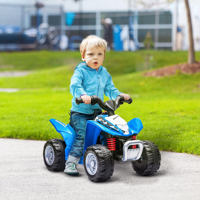 Elektro-Kinderquad mit LED und Hupe, metallicblau