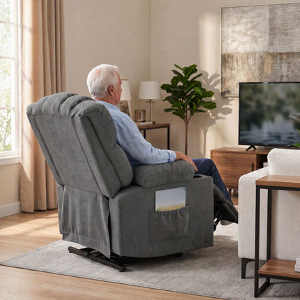 Electric Recliner Chair with Massage & Heat, Grey