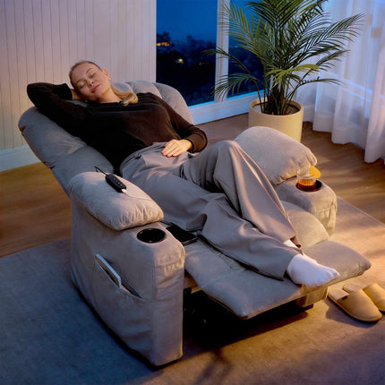 Electric Recliner Chair with USB, Memory Positions, Grey