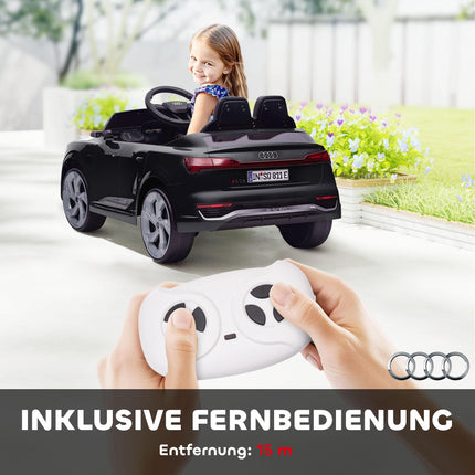 Elektrické autíčko k svezení, Audi Q8 12V, dálkové ovládání, černá