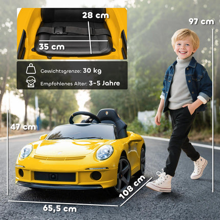 Kinder Elektroauto zum Aufsitzen, Fernbedienung, Musik, USB, 3-5 Jahre