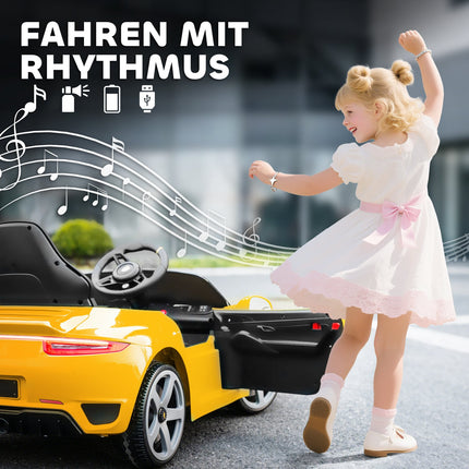 Kinder Elektroauto zum Aufsitzen, Fernbedienung, Musik, USB, 3-5 Jahre