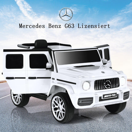 Elektrisches Kinder-Aufsitzauto mit Musik & Lichtern, Weiß