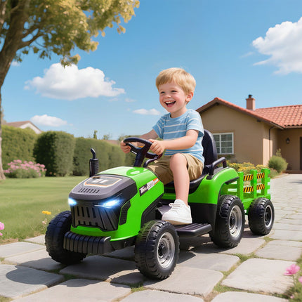 Elektrischer Aufsitz-Traktor mit Fernbedienung, 3-8 Jahre, Grün