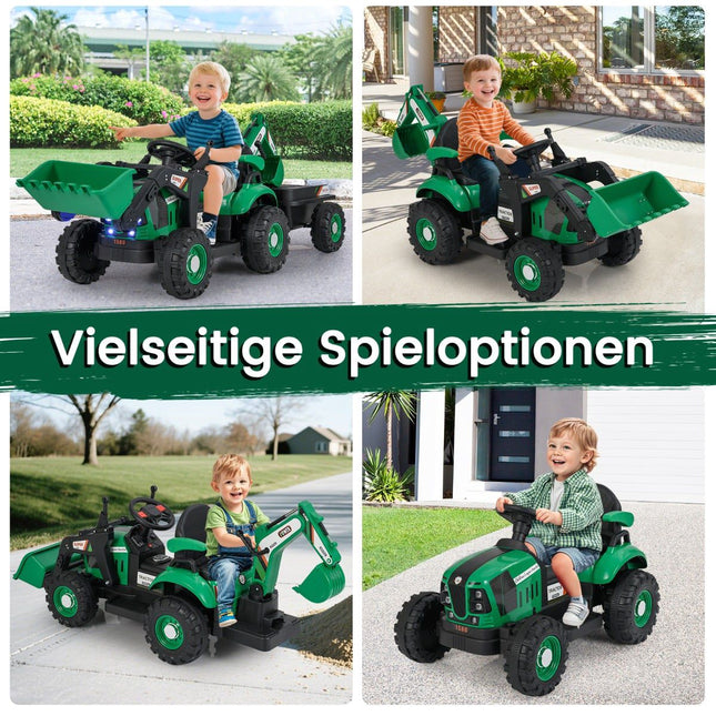 Elektrischer Aufsitz-Traktor mit Anhänger & Fernbedienung – 12V