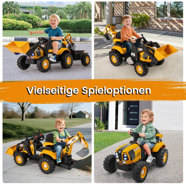 Elektrischer Aufsitz-Traktor mit Anhänger & Fernbedienung, 12V