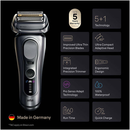 Elektrorasierer Series 9 PRO+, Wet & Dry Gebrauch