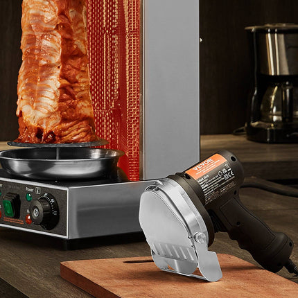Electric Shawarma Knife 80W, 100mm Blade, 0–8mm Adjust