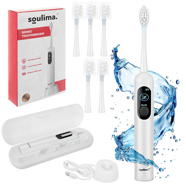 Electric Sonic Toothbrush, 6 Modes, 6 Heads, 90,000 RPM