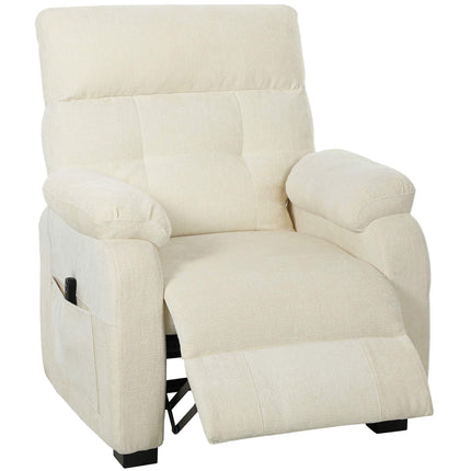 Electric TV Recliner with Footrest and Remote Control, USB Port, Side Pockets