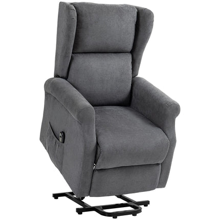 Fauteuil TV électrique avec aide à la verticalisation, fauteuil de relaxation avec fonction inclinable, aspect lin, fauteuil TV avec poche latérale, télécommande