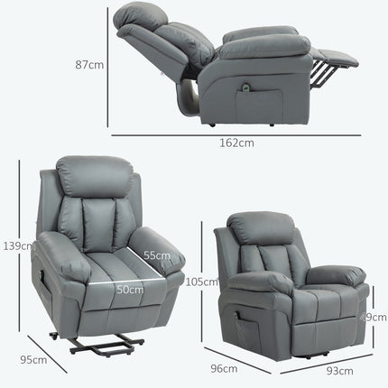 Electric recliner with stand-up aid and remote control