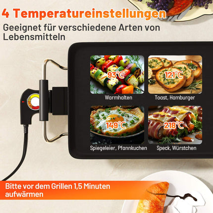 Electric Teppanyaki Grill Plate, 70cm Non-Stick Surface