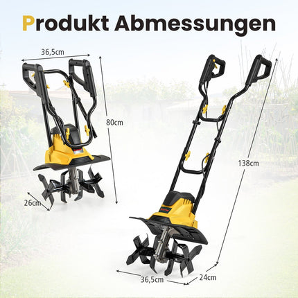 Elektro-Bodenhacke 1200W, 36cm Arbeitsbreite, 22cm Arbeitstiefe