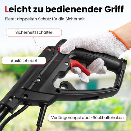 Elektrický kultivátor 750W – záběr 32cm, hloubka 22cm, bezpečnostní spínač
