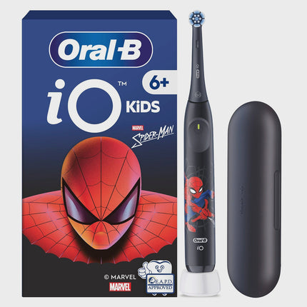 Elektrische Zahnbürste für Kinder ab 6 Jahren, Spiderman-Design, Reiseetui