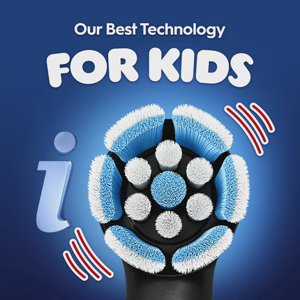 Elektrische Zahnbürste für Kinder ab 6 Jahren, Spiderman-Design, Reiseetui