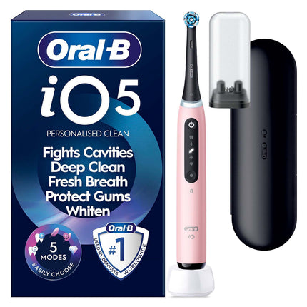 Electric Toothbrush with 5 Modes, Blush Pink