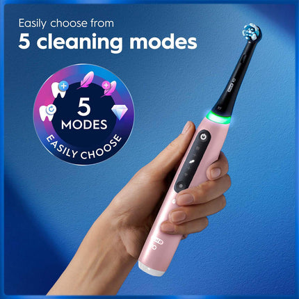 Electric Toothbrush with 5 Modes, Blush Pink