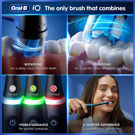 Electric Toothbrush with Travel Case, 5 Modes, Black