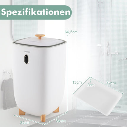 Electric Towel Warmer, 35L Capacity, Timer, White