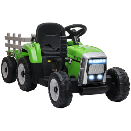 Electric ride-on tractor for children with trailer and remote control