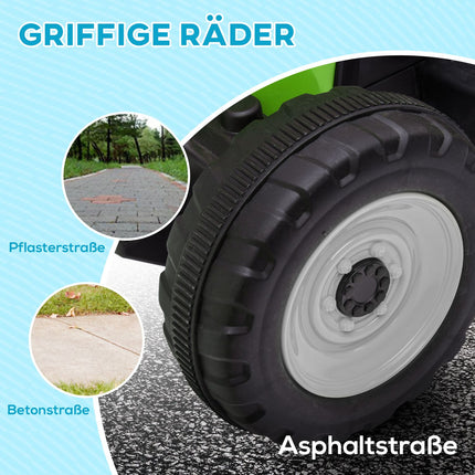 Electric ride-on tractor for children with trailer and remote control