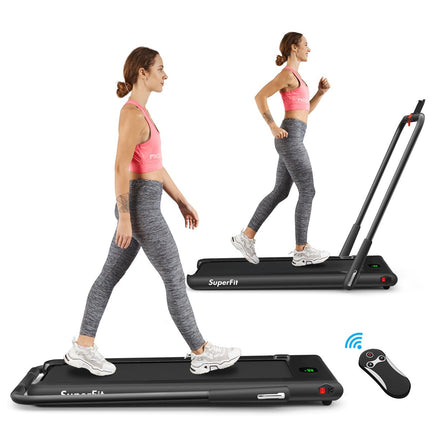 Elektrisches Laufband, 1–12 km/h, LED-Anzeige, faltbar, Heimtrainer, Fitnessgerät, 120 kg, Schwarz