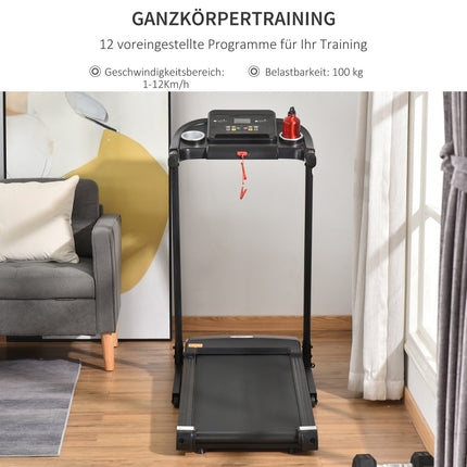 Klappbares, elektrisches Laufband, LED-Bildschirm, 12 Programme