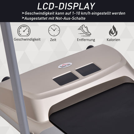 Skládací elektrický běžecký pás s LCD displejem, 1-10 Km/H