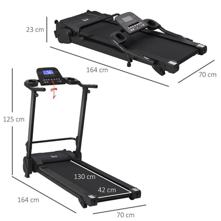 Zusammenklappbares elektrisches Laufband mit LCD & MP3, 1-14 km/h