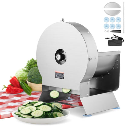 Electric Vegetable Slicer, Manual Option, 0-12mm Adjustable