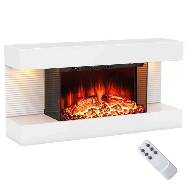 Elektrischer Wandkamin mit Heizung & LED-Beleuchtung