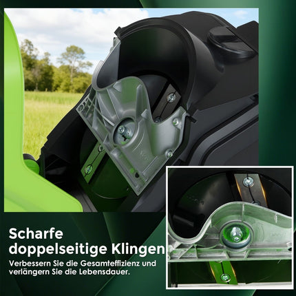 Electric Wood Chipper, 2800W, 50L Collection Bin, 45mm Capacity
