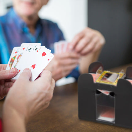 Electric card shuffler for 6 decks